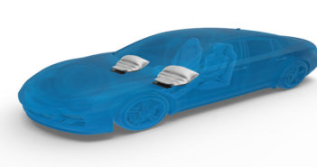 Knee airbag module developed with fabric housing for lightness Knee airbag