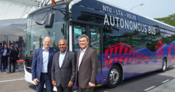 Volvo launches world’s first full-size driverless bus in Singapore