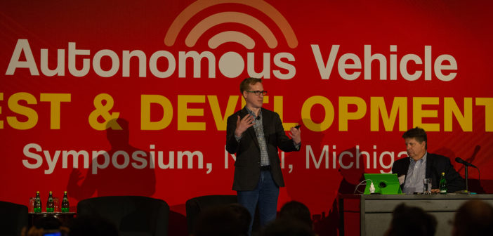 Speaker on stage at AVTDS