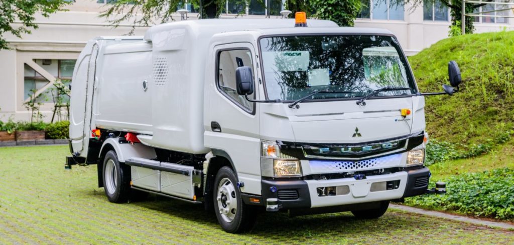 FUSO demonstrates remote garbage truck concept