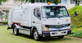 FUSO demonstrates remote garbage truck concept