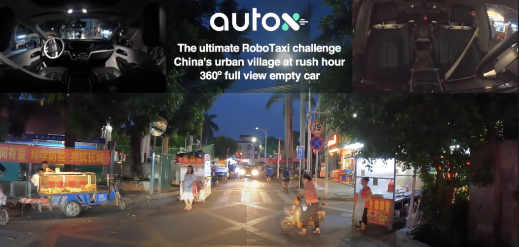 AutoX fully driverless AV navigates urban villages in China