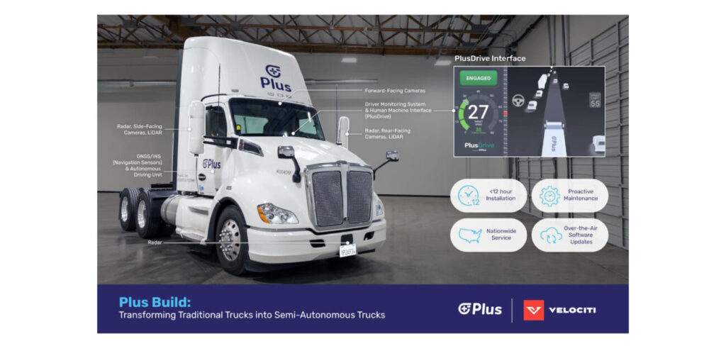 Plus signs Velociti as partner for autonomous truck fitouts