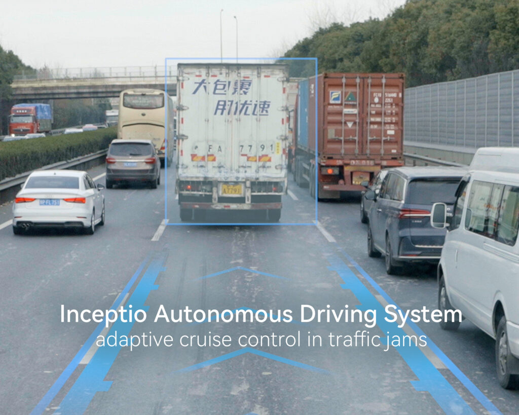inceptio adaptive cruise control in traffic jams