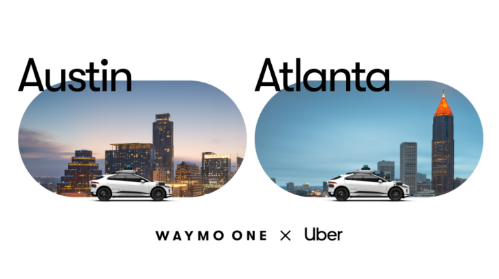 Waymo and Uber introduce autonomous ride hailing in Austin and Atlanta Waymo and Uber introduce autonomous ride hailing in Austin and Atlanta.