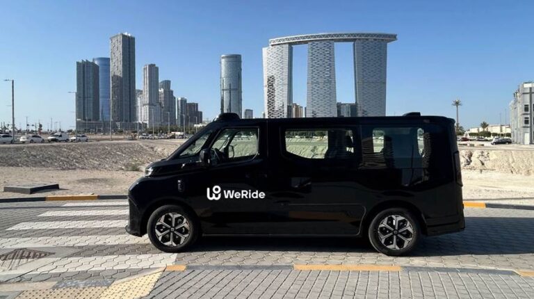 WeRide launches fully driverless robotaxi trial in Abu Dhabi.