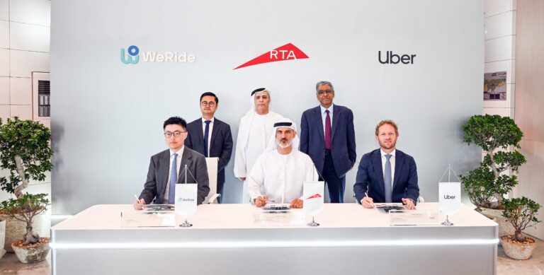 WeRide collaborates with RTA and Uber to launch pilot operations WeRide signs MoU with RTA and Uber.