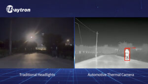 Ensuring safe Nighttime Driving with Raytron's Automotive Thermal Camera.