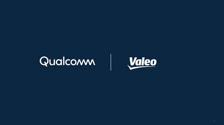 Qualcomm and Valeo expand partnership to deliver pre-integrated ADAS/AD platform Qualcomm and Valeo logos on a dark blue background