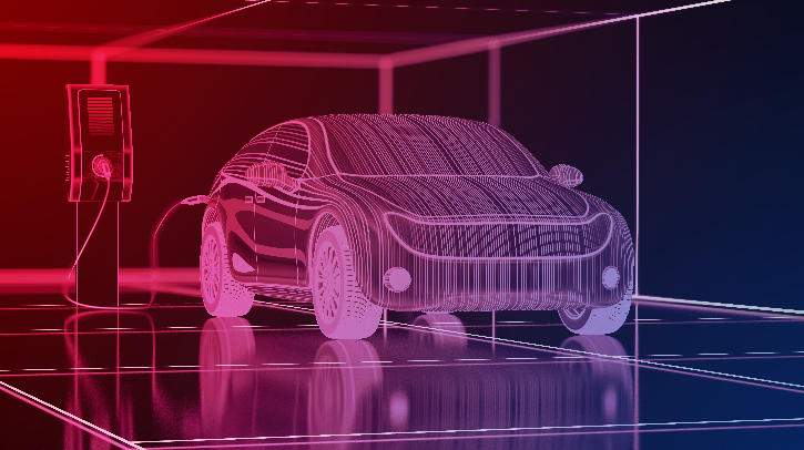 Keysight launches optical automotive ethernet transmitter test solution Blueprint of an electric vehicle charging in a square room