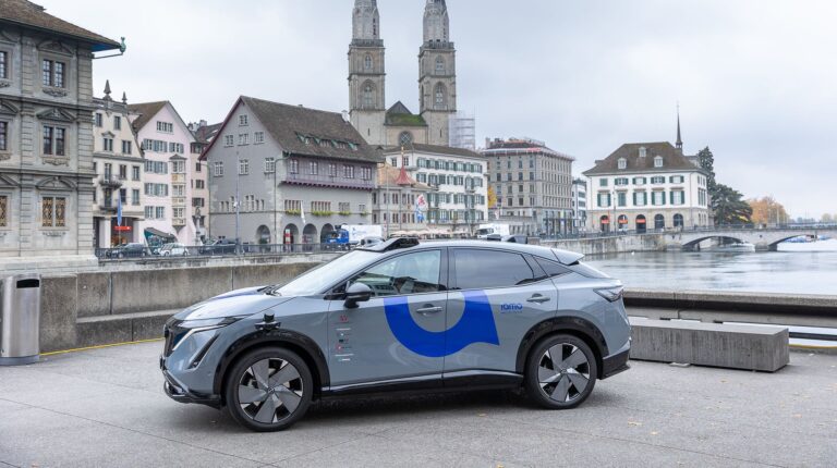 WeRide driverless robotaxi in Zurich, Switzerland.