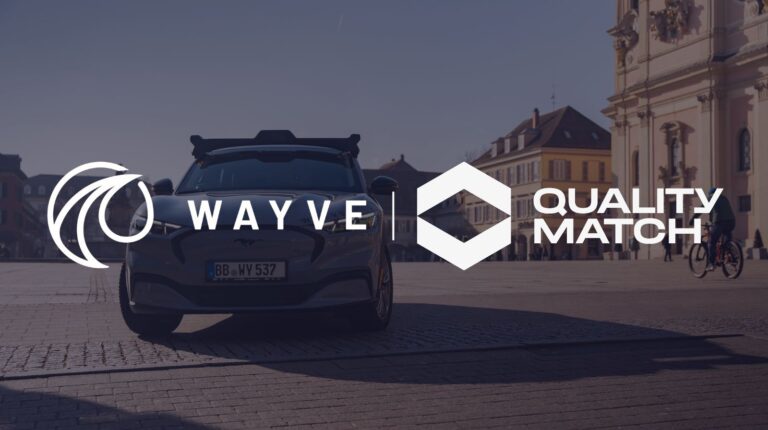 Wayve logo (left) Quality Match logo (right).