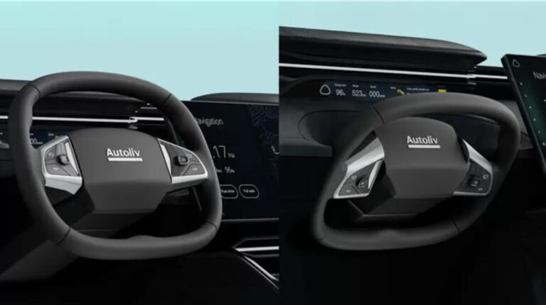 Autoliv and Tensor foldable steering wheel.