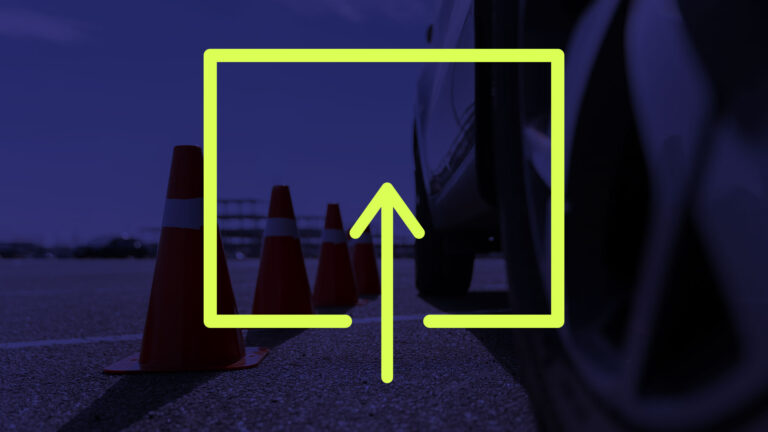 Upload symbol on a blue background.