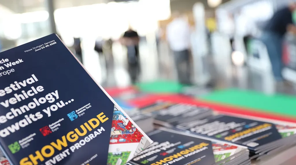 Close up of the magazine showguide for Autonomous Vehicle Tech Expo Europe 2026