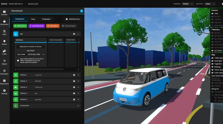 Gaussian scene reconstruction and AI used to accelerate AV simulation.